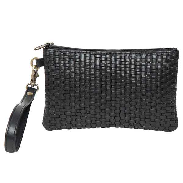 Toronto W – Chocolate Handwoven Leather Small Clutch - Best Cowhide ...